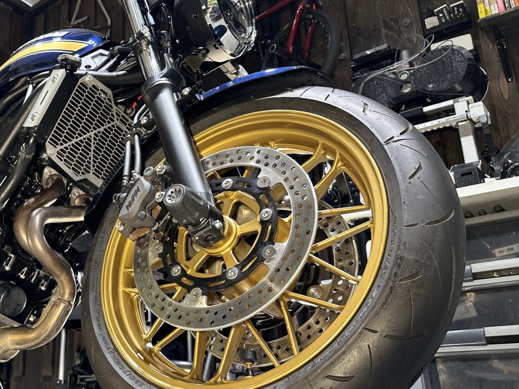 フロントホイールの施工後